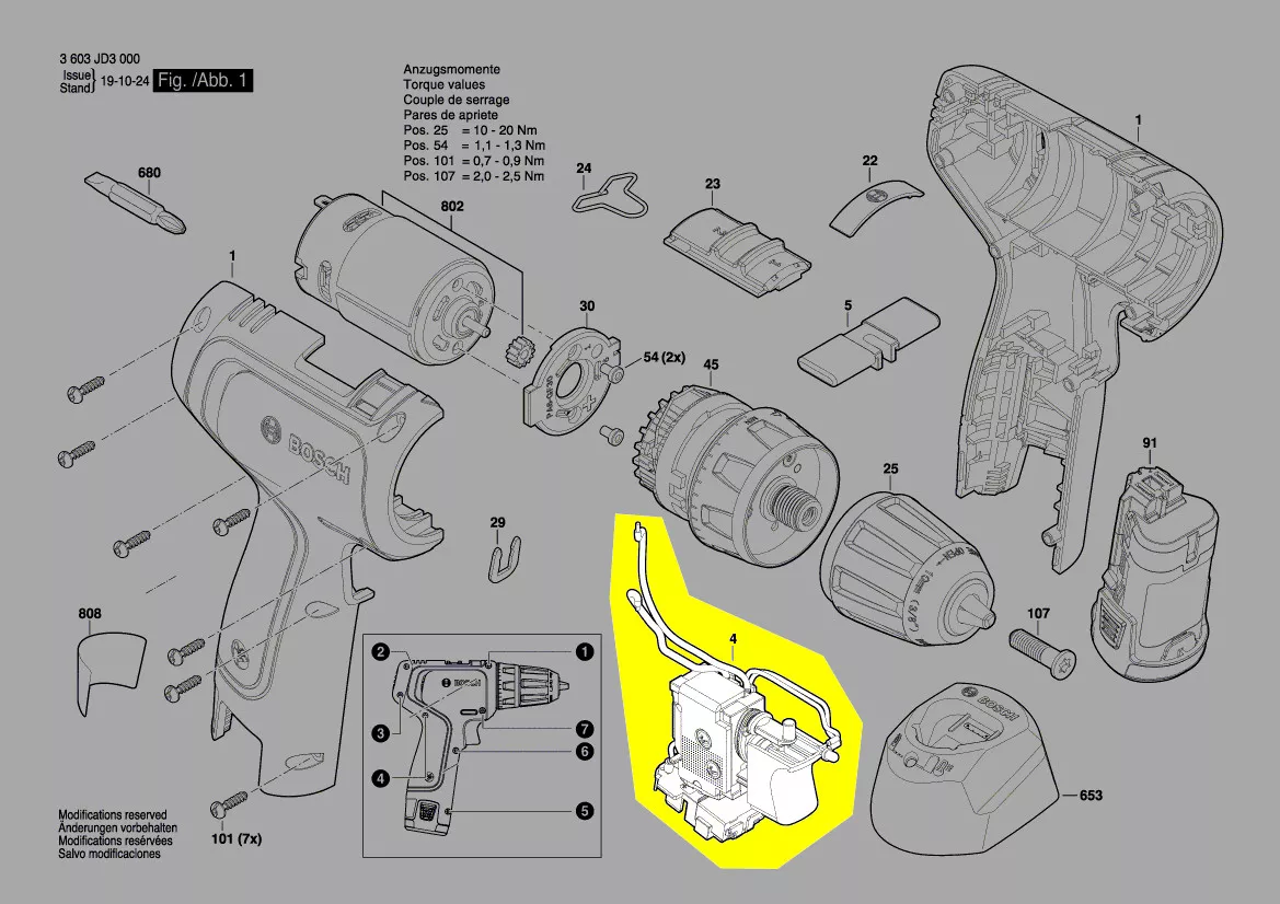 Interrupteur variateur réf. 2 607 202 517 Bosch